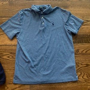 Never Been Worn Blue Striped Polo Shirt